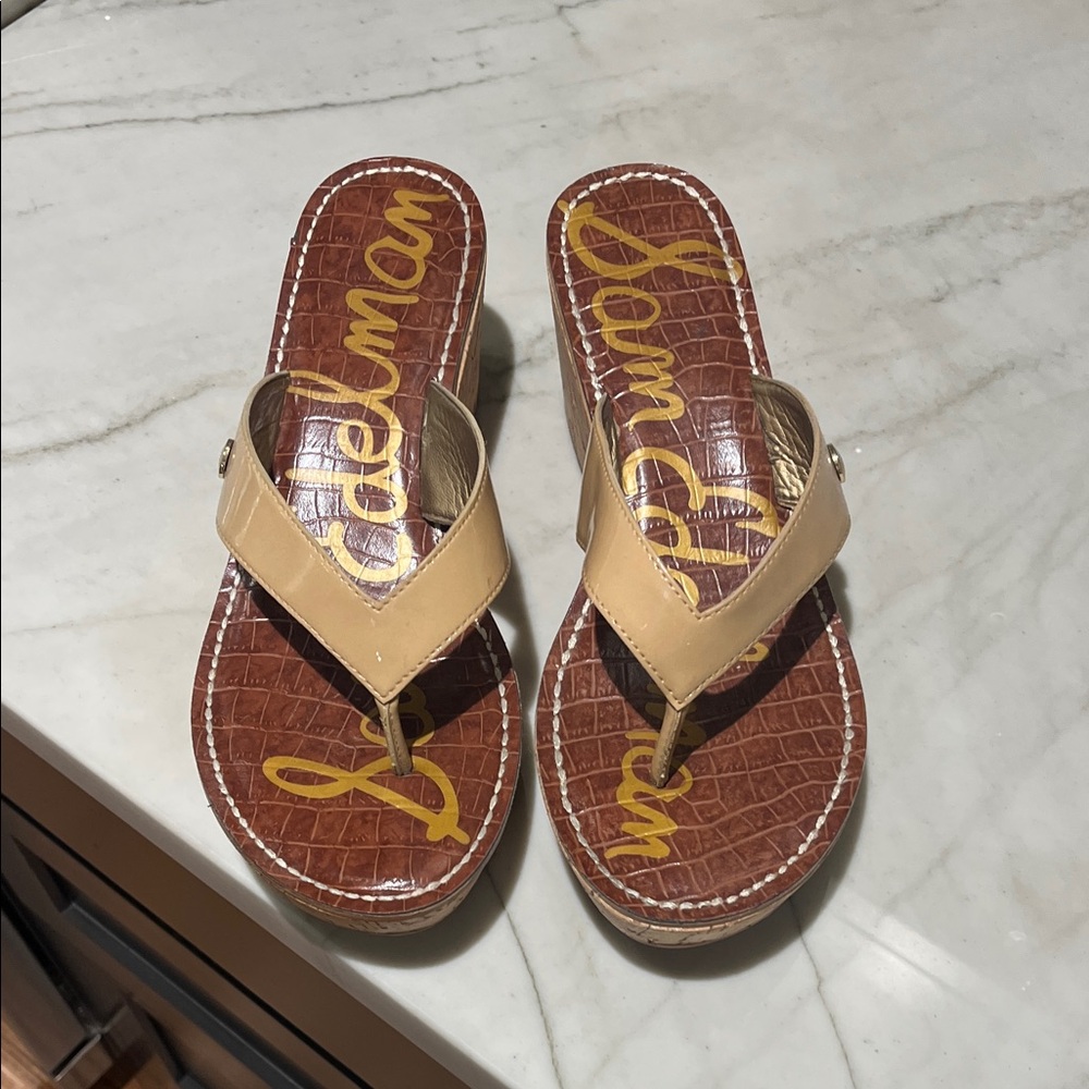 Sam Edelman Beige and Brown Women's Sandals